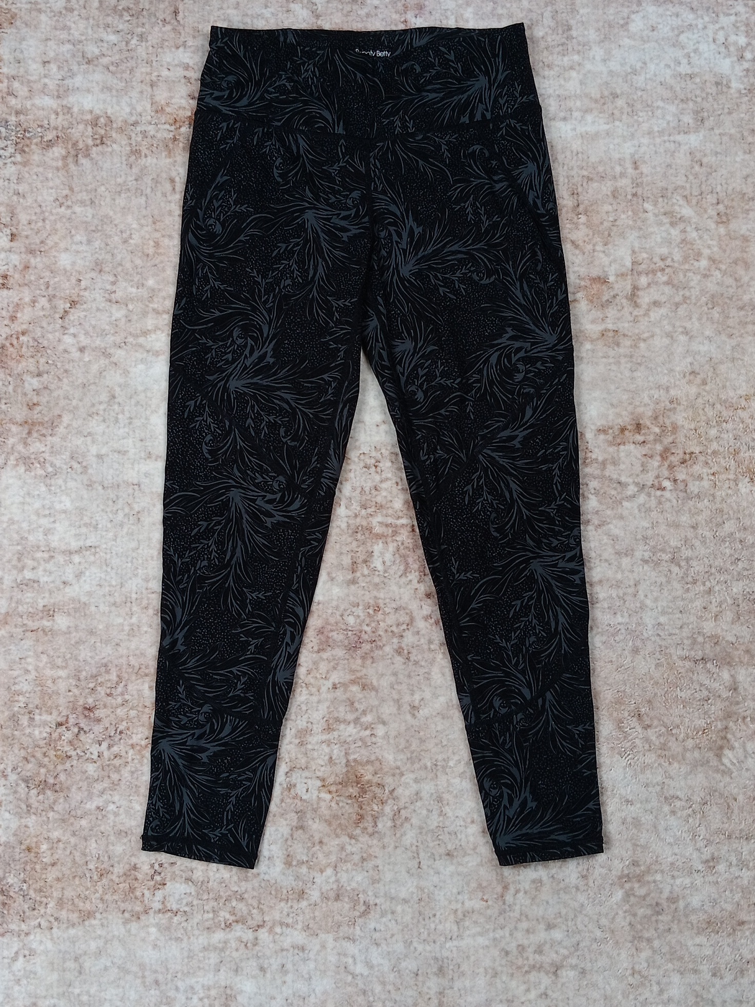 Sweaty Betty Printed Active Leggings Black Grey Size Small